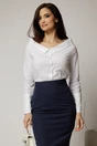 Camasa alba din poplin cu gulerul barcuta, 1, dyfashion.ro