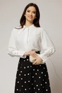 Camasa alba eleganta cu guler ascutit si mansete late, 1, dyfashion.ro