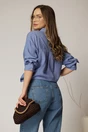 Camasa albastra cu dungi cu maneci lungi si croi oversize, 2, dyfashion.ro