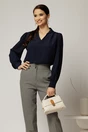 Camasa dama bleumarin cu decolteu adanc si maneca lunga, 1, dyfashion.ro