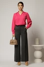 Camasa dama fucsia cu decolteu adanc si maneca lunga, 3, dyfashion.ro