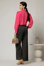 Camasa dama fucsia cu decolteu adanc si maneca lunga, 2, dyfashion.ro