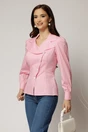Camasa DY Fashion din poplin cu dungi roz si nasturi asimetrici, 1, dyfashion.ro