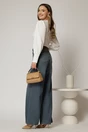 Camasa DY Fashion alba din poplin cu croi cambrat si nasturi decorativi, 2, dyfashion.ro