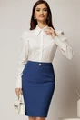 Camasa DY Fashion alba din poplin cu manseta cu butoniera, 1, dyfashion.ro