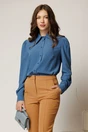 Camasa DY Fashion albastra cu guler si inchidere cu nasturi, 1, dyfashion.ro