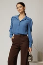 Camasa DY Fashion albastra cu guler si inchidere cu nasturi, 1, dyfashion.ro
