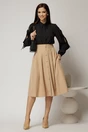 Camasa DY Fashion neagra cu funde pe maneci cu adaos de rayon, 3, dyfashion.ro
