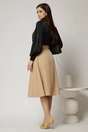 Camasa DY Fashion neagra cu funde pe maneci cu adaos de rayon, 2, dyfashion.ro