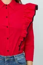Camasa Dy Fashion rosie din poplin cu volanase