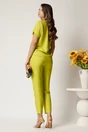 Camasa DY Fashion verde lime din material vaporos cu croi drept si nasturi, 2, dyfashion.ro
