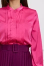 Camasa eleganta fucsia cu pliuri pe bust
