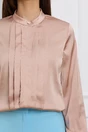 Camasa eleganta rose cu pliuri pe bust