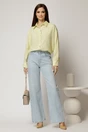 Camasa galbena cu dungi cu maneci lungi si croi oversize, 3, dyfashion.ro
