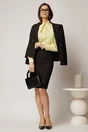 Camasa galbena din poplin cu croi cambrat si guler ascutit, 3, dyfashion.ro