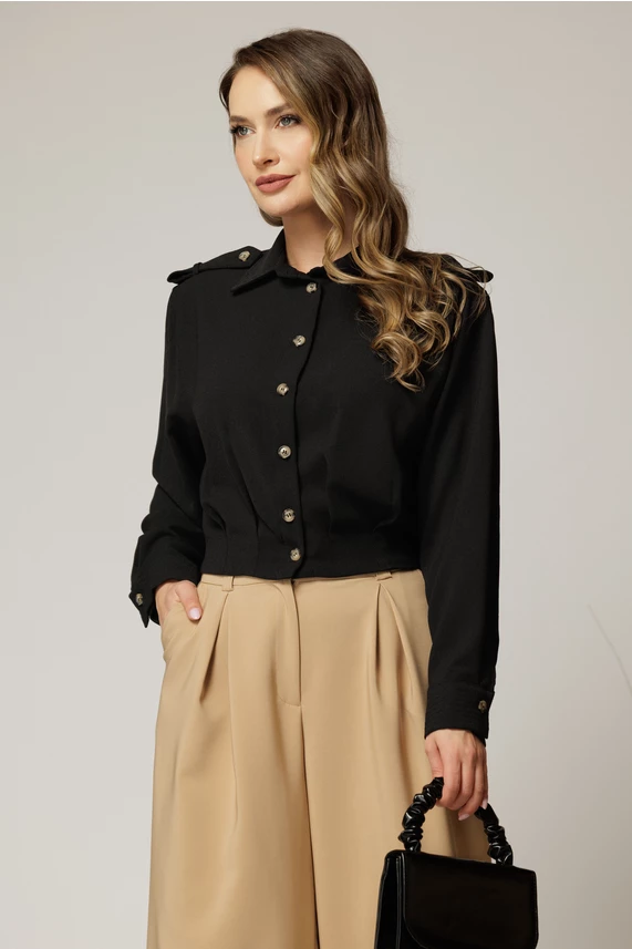 camasa-neagra-casual-scurta-in-talie-cu-epoleti-pe-umeri-1449889-1148821-2.webp