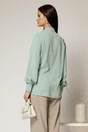 Camasa verde menta din voal cu guler ascutit, 2, dyfashion.ro