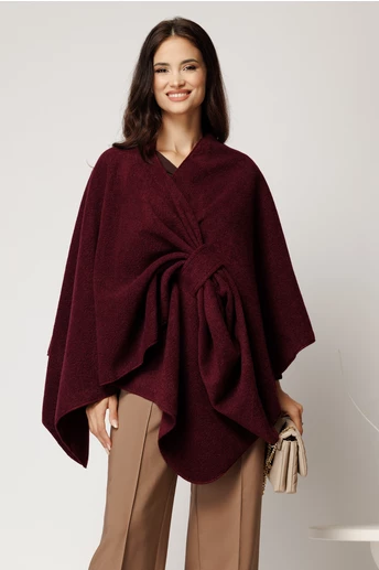 Capa lejera bordo din bucle cu inchidere petrecuta