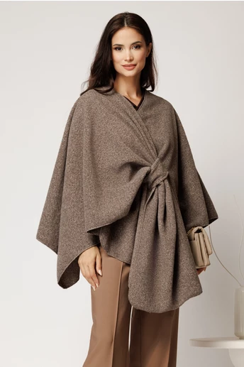 Capa lejera gri din bucle cu inchidere petrecuta