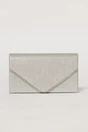 Clutch argintiu elegant cu clapeta decorata cu strasuri, 1, dyfashion.ro