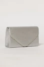Clutch argintiu elegant cu clapeta decorata cu strasuri, 2, dyfashion.ro
