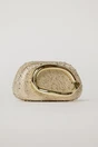Clutch auriu cu design modern stralucitor si maner metalic, 2, dyfashion.ro