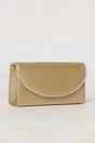 Clutch auriu elegant cu clapeta curbata decorata cu strasuri, 2, dyfashion.ro