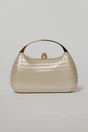 Clutch auriu elegant cu maner auriu si design structurat, 2, dyfashion.ro