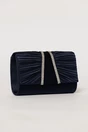 Clutch bleumarin satinat decorat cu benzi stralucitoare, 2, dyfashion.ro