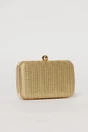 Clutch cu aspect metalic auriu cu design impletit, 2, dyfashion.ro