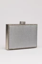 Clutch elegant argintiu cu pietricele stralucitoare, 1, dyfashion.ro