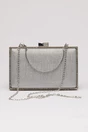 Clutch elegant argintiu cu pietricele stralucitoare, 2, dyfashion.ro