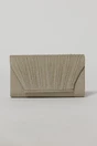 Clutch elegant auriu din lurex si detalii plisate, 2, dyfashion.ro
