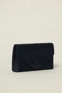 Clutch elegant bleumarin cu textura fina, 2, dyfashion.ro