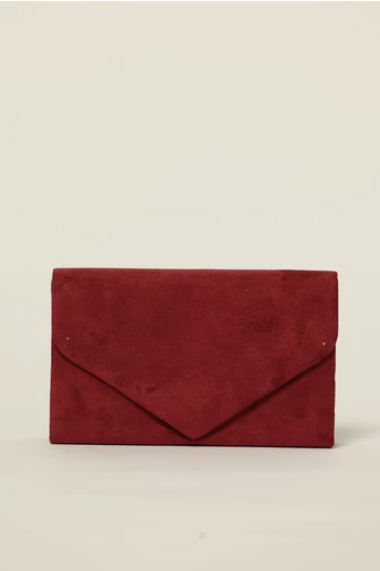 Clutch elegant bordo cu textura fina