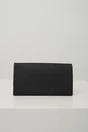 Clutch elegant din glitter negru cu inchidere metalica
