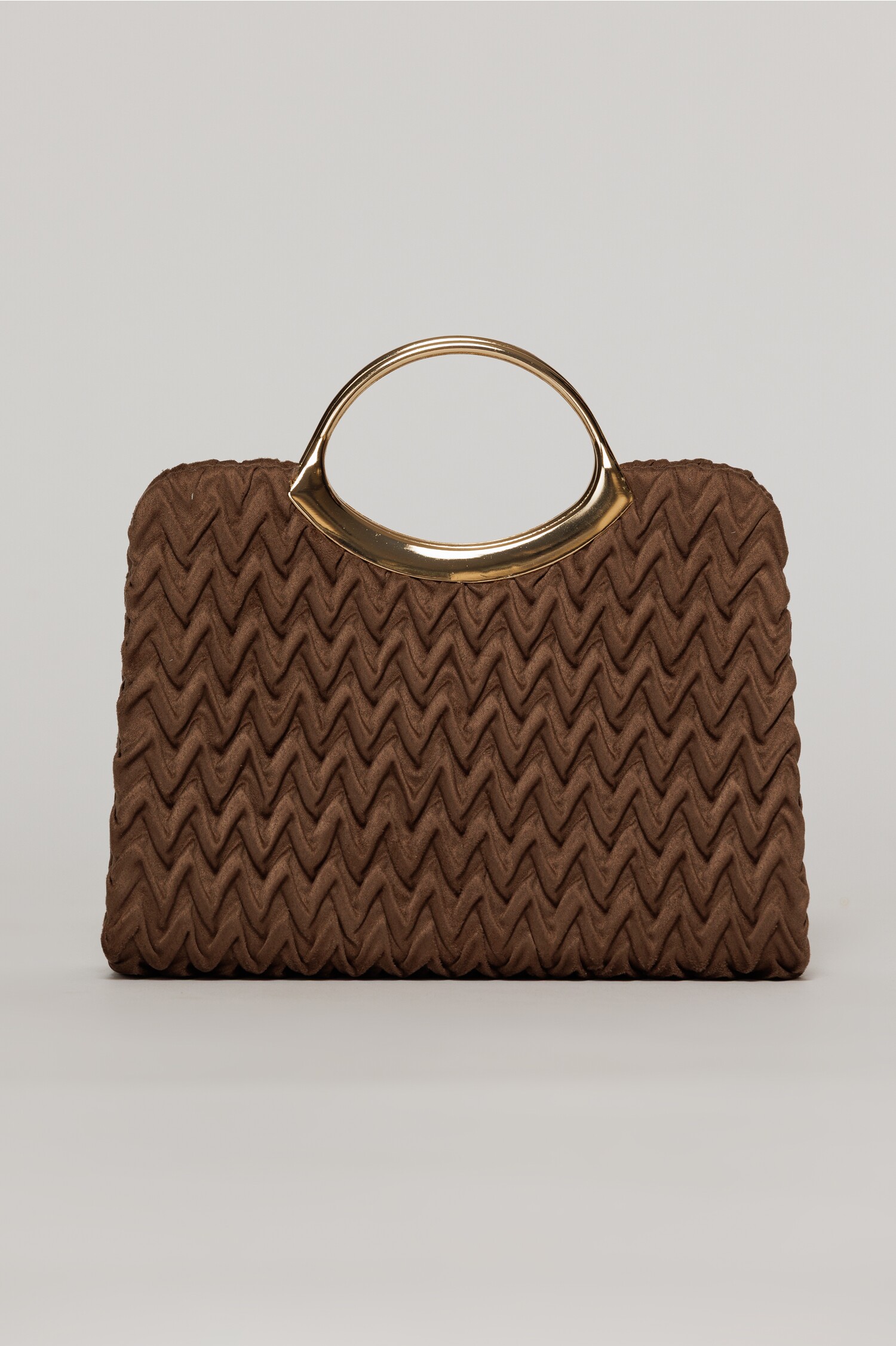 Clutch elegant maro din piele ecologica intoarsa cu design modern