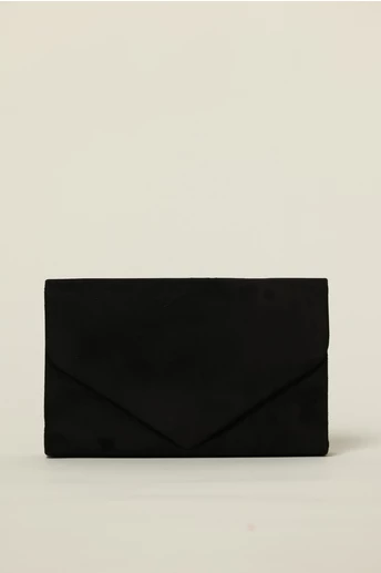 Clutch elegant negru cu textura fina