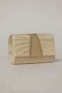 Clutch galben pal satinat decorat cu benzi stralucitoare, 2, dyfashion.ro