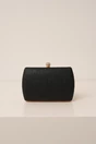 Clutch negru cu fir lurex si inchidere metalica cu strasuri, 1, dyfashion.ro