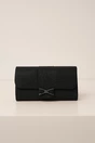 Clutch negru cu glitter si funda, 1, dyfashion.ro