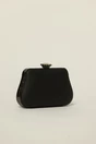 Clutch negru cu inchidere metalica decorativa, 2, dyfashion.ro