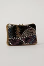 Clutch negru de ocazie cu margele si paiete, 2, dyfashion.ro