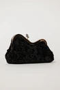 Clutch negru decorat cu inimioare si cristale stralucitoare, 2, dyfashion.ro