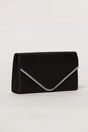 Clutch negru elegant cu clapeta decorata cu strasuri, 2, dyfashion.ro