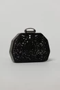 Clutch negru elegant metalic cu strasuri si pietre decorative, 1, dyfashion.ro