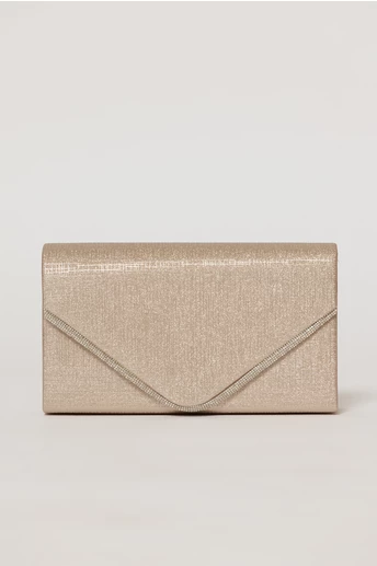 Clutch nude elegant cu clapeta decorata cu strasuri