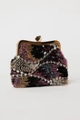 Clutch plic negru cu paiete si margele multicolore, 2, dyfashion.ro