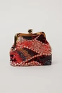 Clutch plic rosu cu paiete si margele multicolore, 2, dyfashion.ro