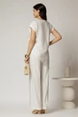 Compleu alb din viscoza din bluza asimetrica si pantalon lejer, 2, dyfashion.ro